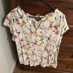 Buffalo Floral Print Women's Top - Multicolor